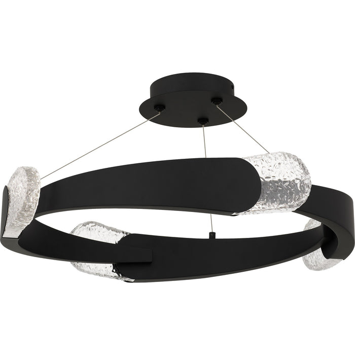 Quoizel - PCSAF1724MBK - LED Semi-Flush Mount - Saffron - Matte Black