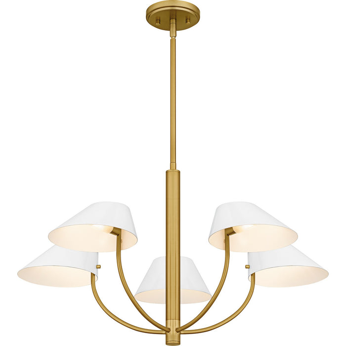 Quoizel - PNY5028BRG - Five Light Chandelier - Penley - Brushed Gold