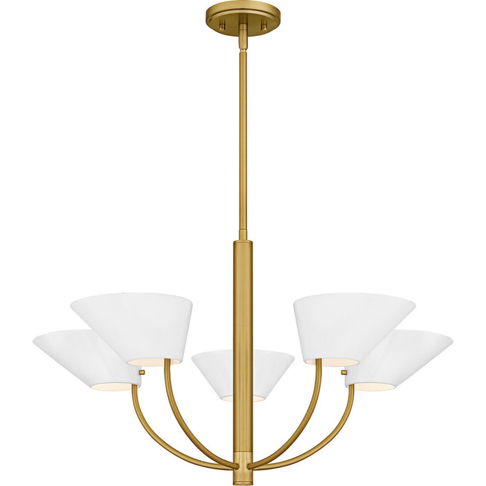 Quoizel - PNY5028BRG - Five Light Chandelier - Penley - Brushed Gold