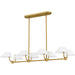 Quoizel - PNY842BRG - Six Light Linear Chandelier - Penley - Brushed Gold