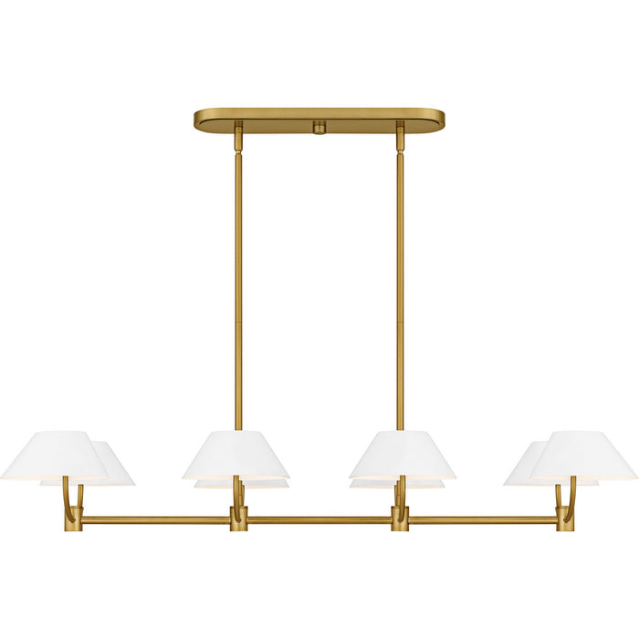 Quoizel - PNY842BRG - Six Light Linear Chandelier - Penley - Brushed Gold