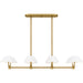 Quoizel - PNY842BRG - Six Light Linear Chandelier - Penley - Brushed Gold