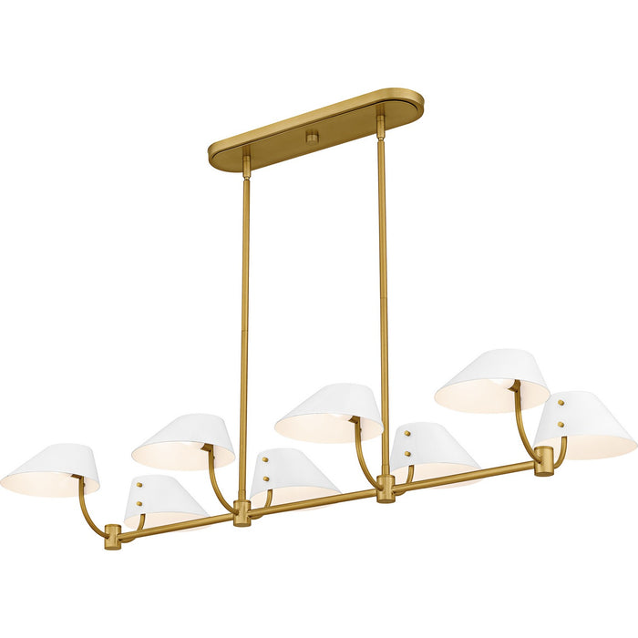 Quoizel - PNY842BRG - Six Light Linear Chandelier - Penley - Brushed Gold