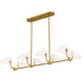 Quoizel - PNY842BRG - Six Light Linear Chandelier - Penley - Brushed Gold