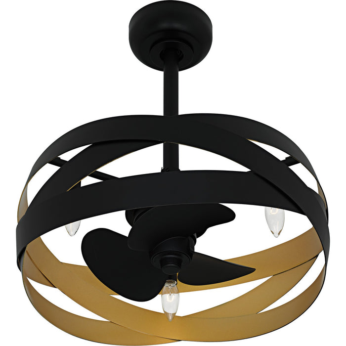 Quoizel - QFA6771MBK - Three Light Fan Light - Zito - Matte Black