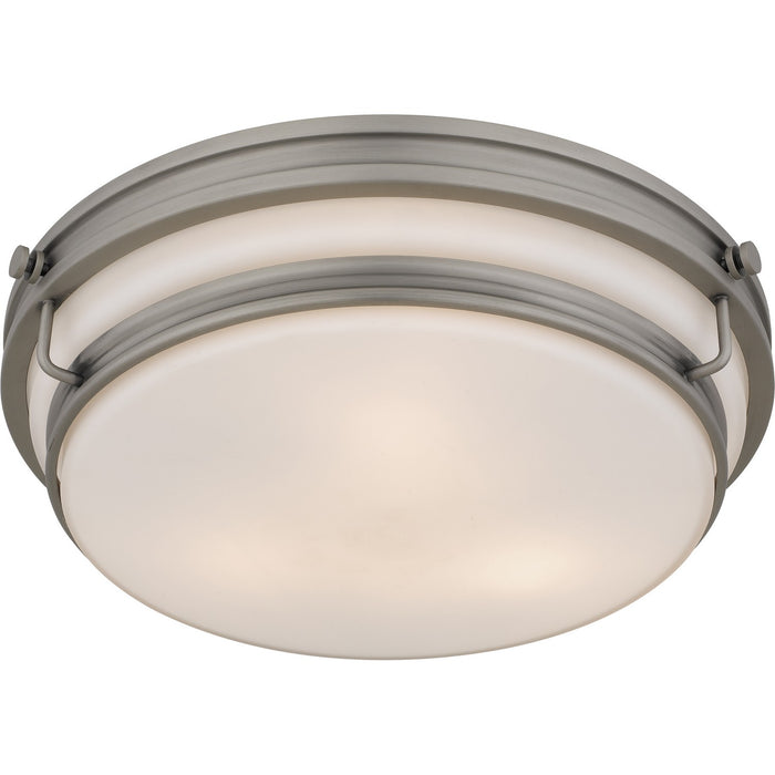 Quoizel - QFL6776AN - Three Light Flush Mount - Grafton - Antique Nickel