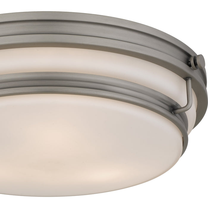 Quoizel - QFL6776AN - Three Light Flush Mount - Grafton - Antique Nickel