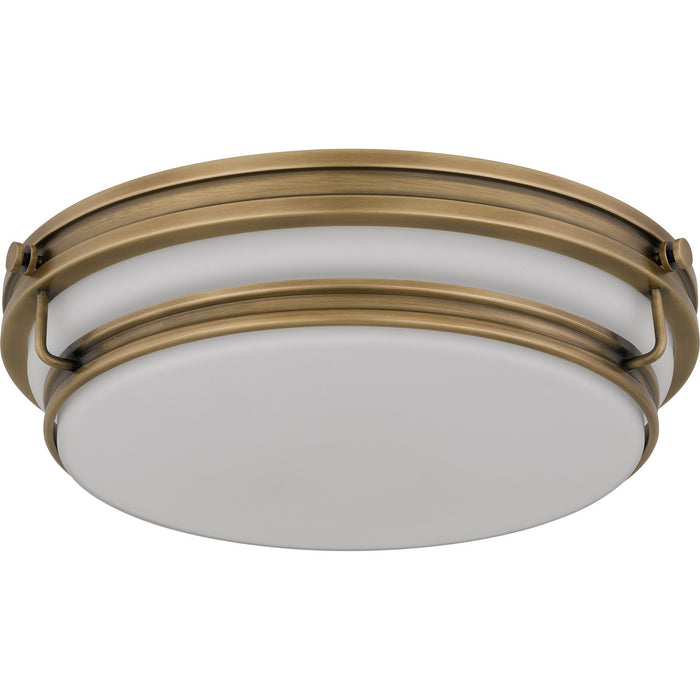 Quoizel - QFL6776WS - Three Light Flush Mount - Grafton - Weathered Brass