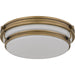 Quoizel - QFL6776WS - Three Light Flush Mount - Grafton - Weathered Brass