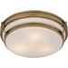 Quoizel - QFL6776WS - Three Light Flush Mount - Grafton - Weathered Brass