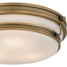 Quoizel - QFL6776WS - Three Light Flush Mount - Grafton - Weathered Brass