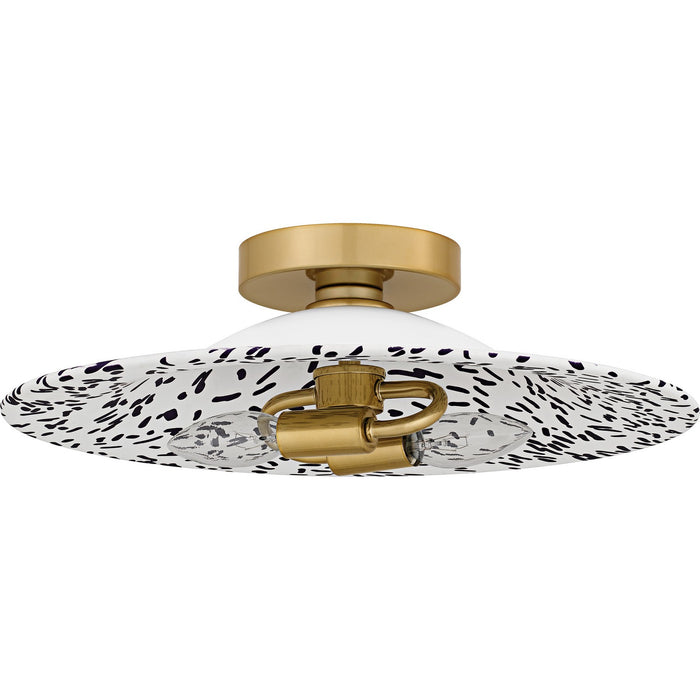 Quoizel - QFL6789LGB - Two Light Flush Mount - Indigo - Light Gold