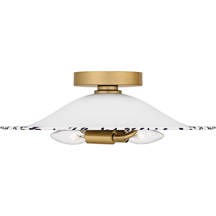 Quoizel - QFL6789LGB - Two Light Flush Mount - Indigo - Light Gold