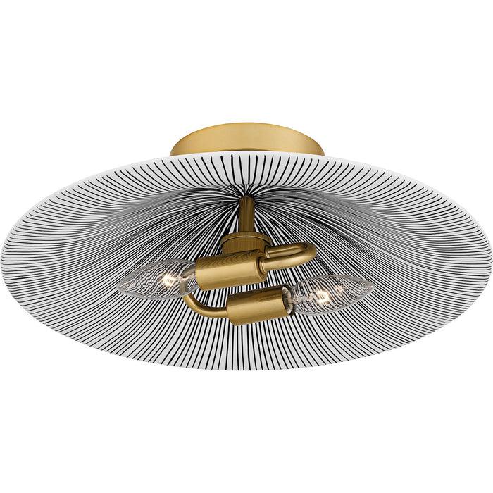 Quoizel - QFL6789LGK - Two Light Flush Mount - Indigo - Light Gold