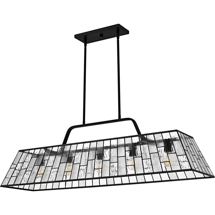 Quoizel - QLC6176MBK - Five Light Linear Chandelier - Rainier - Matte Black