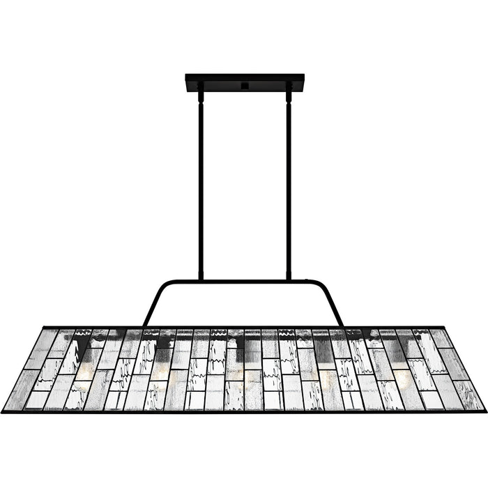 Quoizel - QLC6176MBK - Five Light Linear Chandelier - Rainier - Matte Black