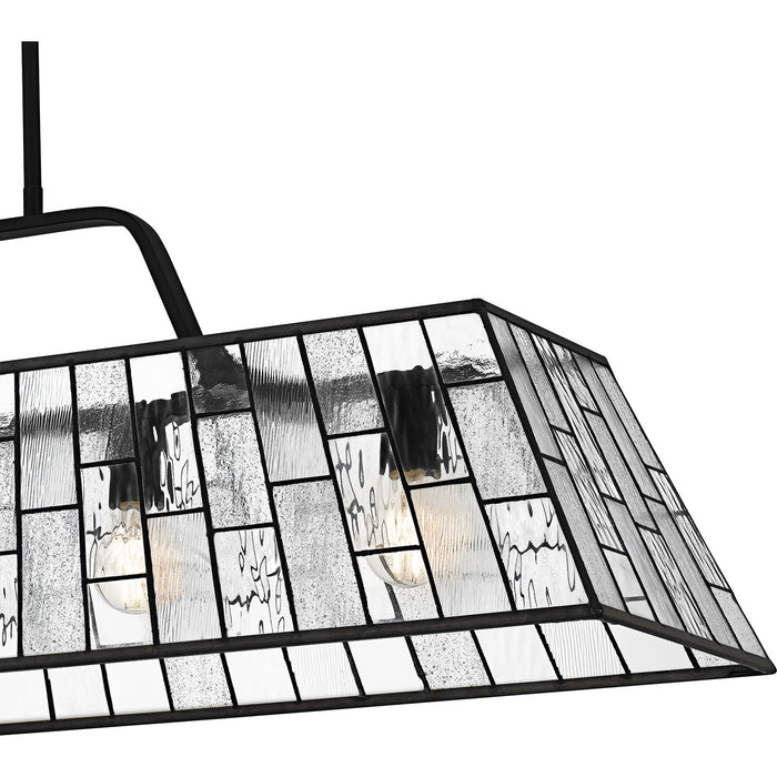 Quoizel - QLC6176MBK - Five Light Linear Chandelier - Rainier - Matte Black