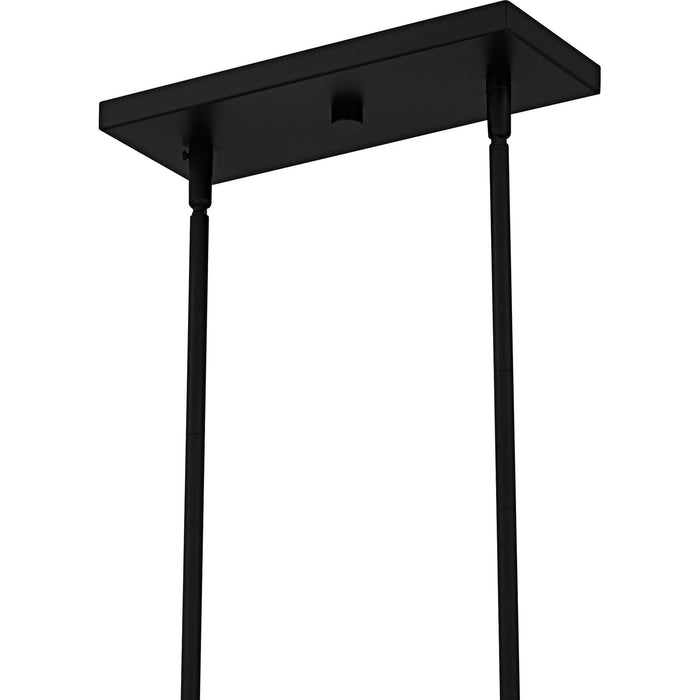 Quoizel - QLC6176MBK - Five Light Linear Chandelier - Rainier - Matte Black