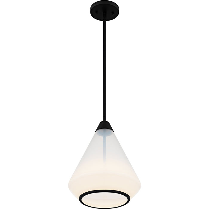 Quoizel - QP6750MBK - One Light Mini Pendant - Haze - Matte Black