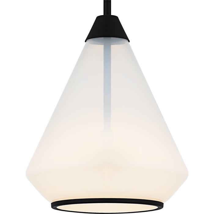 Quoizel - QP6750MBK - One Light Mini Pendant - Haze - Matte Black