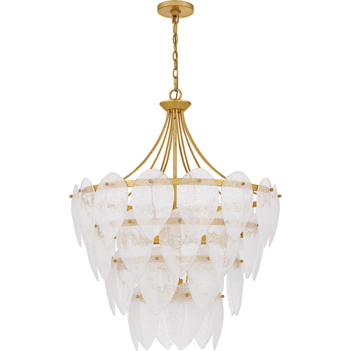 Quoizel - QP6766GFL - Seven Light Pendant - Lilestone - Gold Leaf