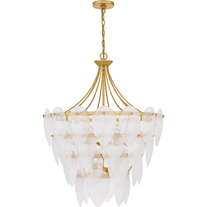 Quoizel - QP6766GFL - Seven Light Pendant - Lilestone - Gold Leaf