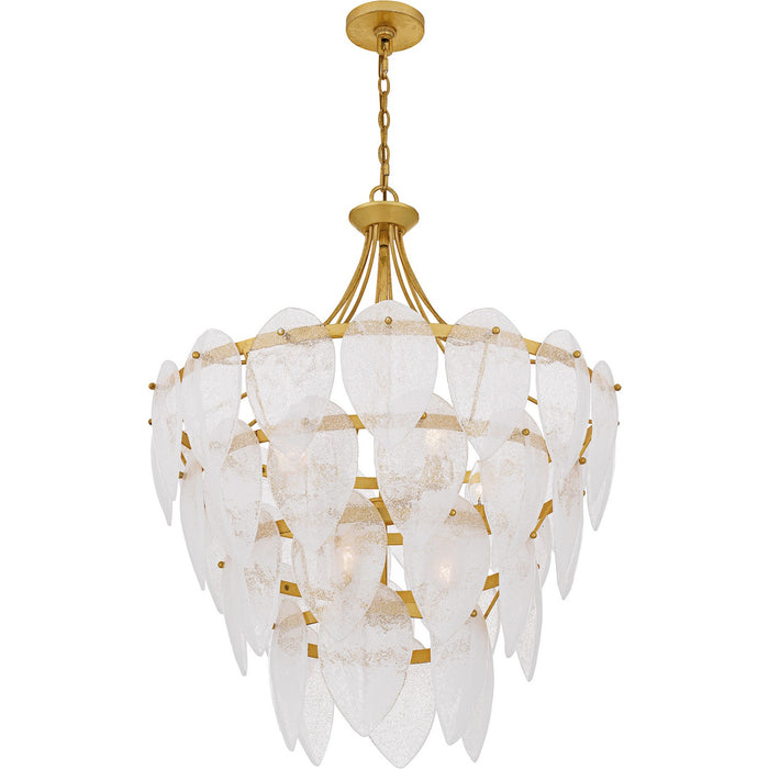 Quoizel - QP6766GFL - Seven Light Pendant - Lilestone - Gold Leaf