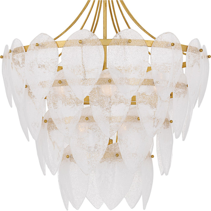Quoizel - QP6766GFL - Seven Light Pendant - Lilestone - Gold Leaf