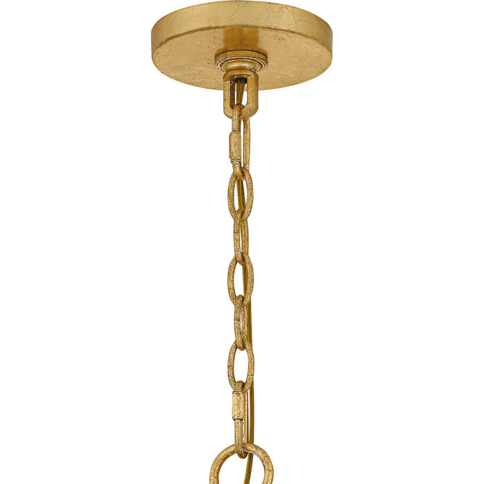 Quoizel - QP6766GFL - Seven Light Pendant - Lilestone - Gold Leaf