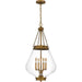 Quoizel - QP6803WS - Four Light Pendant - Wallace - Weathered Brass