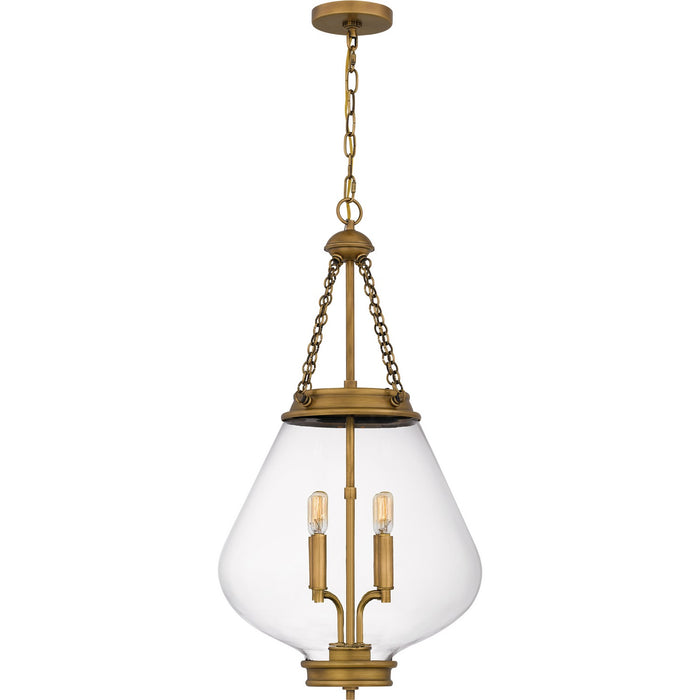 Quoizel - QP6803WS - Four Light Pendant - Wallace - Weathered Brass