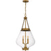 Quoizel - QP6803WS - Four Light Pendant - Wallace - Weathered Brass