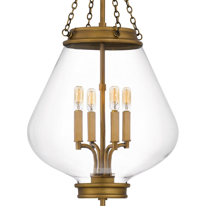 Quoizel - QP6803WS - Four Light Pendant - Wallace - Weathered Brass