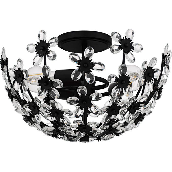 Quoizel - QSF6783MBK - Three Light Semi-Flush Mount - Rosemary - Matte Black