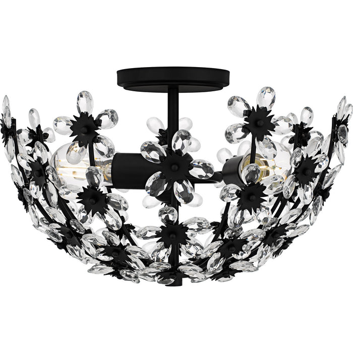 Quoizel - QSF6783MBK - Three Light Semi-Flush Mount - Rosemary - Matte Black