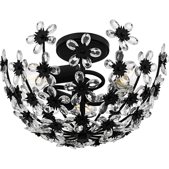 Quoizel - QSF6783MBK - Three Light Semi-Flush Mount - Rosemary - Matte Black