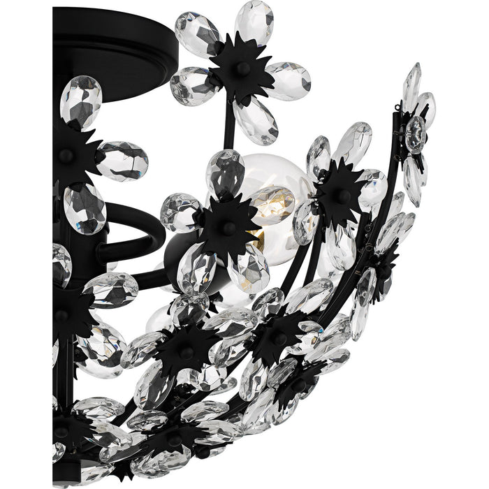 Quoizel - QSF6783MBK - Three Light Semi-Flush Mount - Rosemary - Matte Black