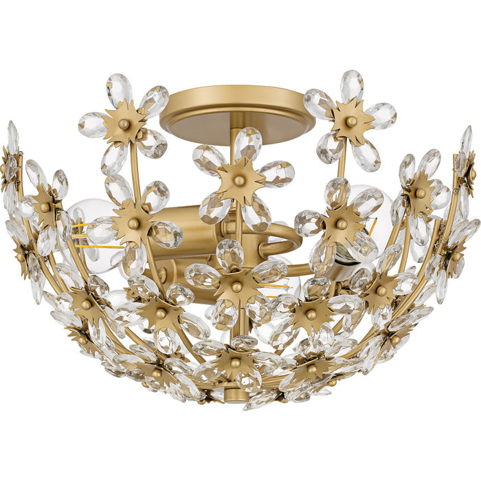 Quoizel - QSF6783SGD - Three Light Semi-Flush Mount - Rosemary - Soft Gold
