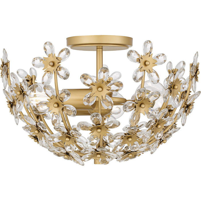 Quoizel - QSF6783SGD - Three Light Semi-Flush Mount - Rosemary - Soft Gold