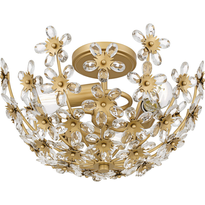 Quoizel - QSF6783SGD - Three Light Semi-Flush Mount - Rosemary - Soft Gold