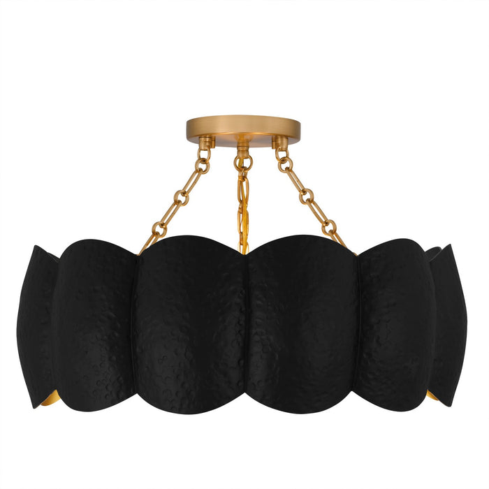 Quoizel - QSF6794MBK - Four Light Semi-Flush Mount - Santana - Matte Black