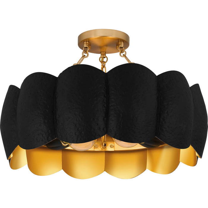 Quoizel - QSF6794MBK - Four Light Semi-Flush Mount - Santana - Matte Black