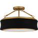 Quoizel - QSF6801MBK - Three Light Semi-Flush Mount - Dylan - Matte Black