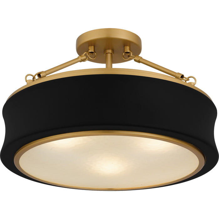 Quoizel - QSF6801MBK - Three Light Semi-Flush Mount - Dylan - Matte Black