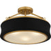 Quoizel - QSF6801MBK - Three Light Semi-Flush Mount - Dylan - Matte Black