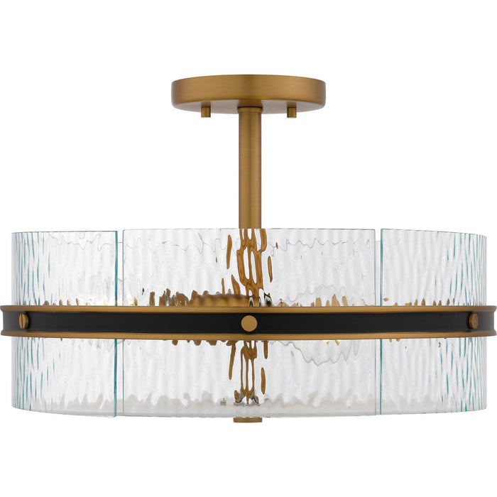 Quoizel - REA1716MBK - Three Light Semi-Flush Mount - Reagan - Matte Black