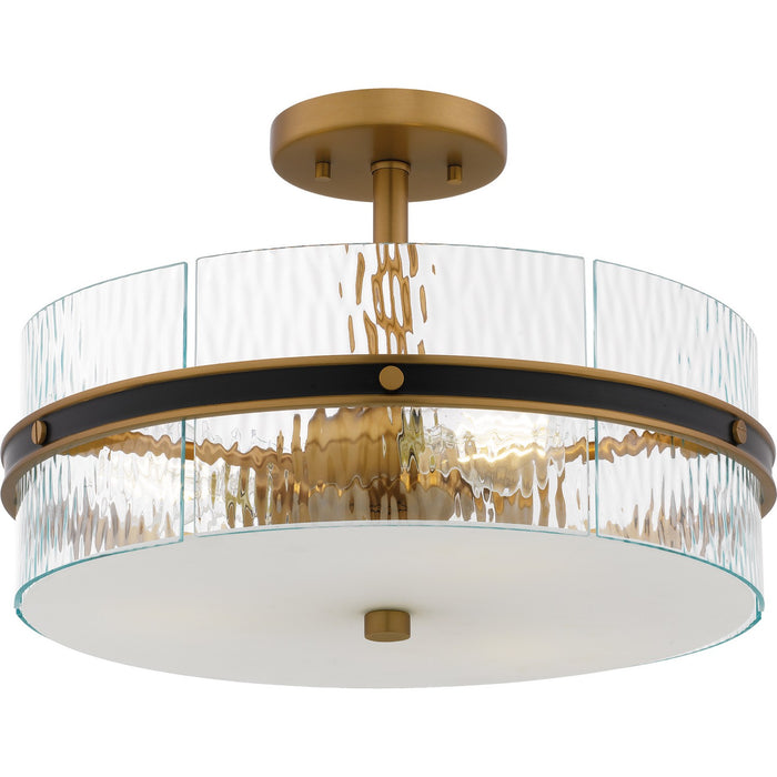 Quoizel - REA1716MBK - Three Light Semi-Flush Mount - Reagan - Matte Black