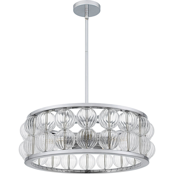 Quoizel - TRK2823C - Five Light Pendant - Terrarock - Polished Chrome