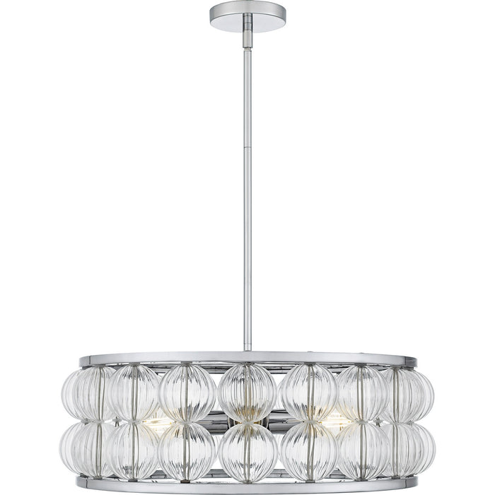Quoizel - TRK2823C - Five Light Pendant - Terrarock - Polished Chrome