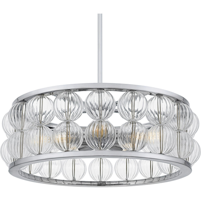 Quoizel - TRK2823C - Five Light Pendant - Terrarock - Polished Chrome